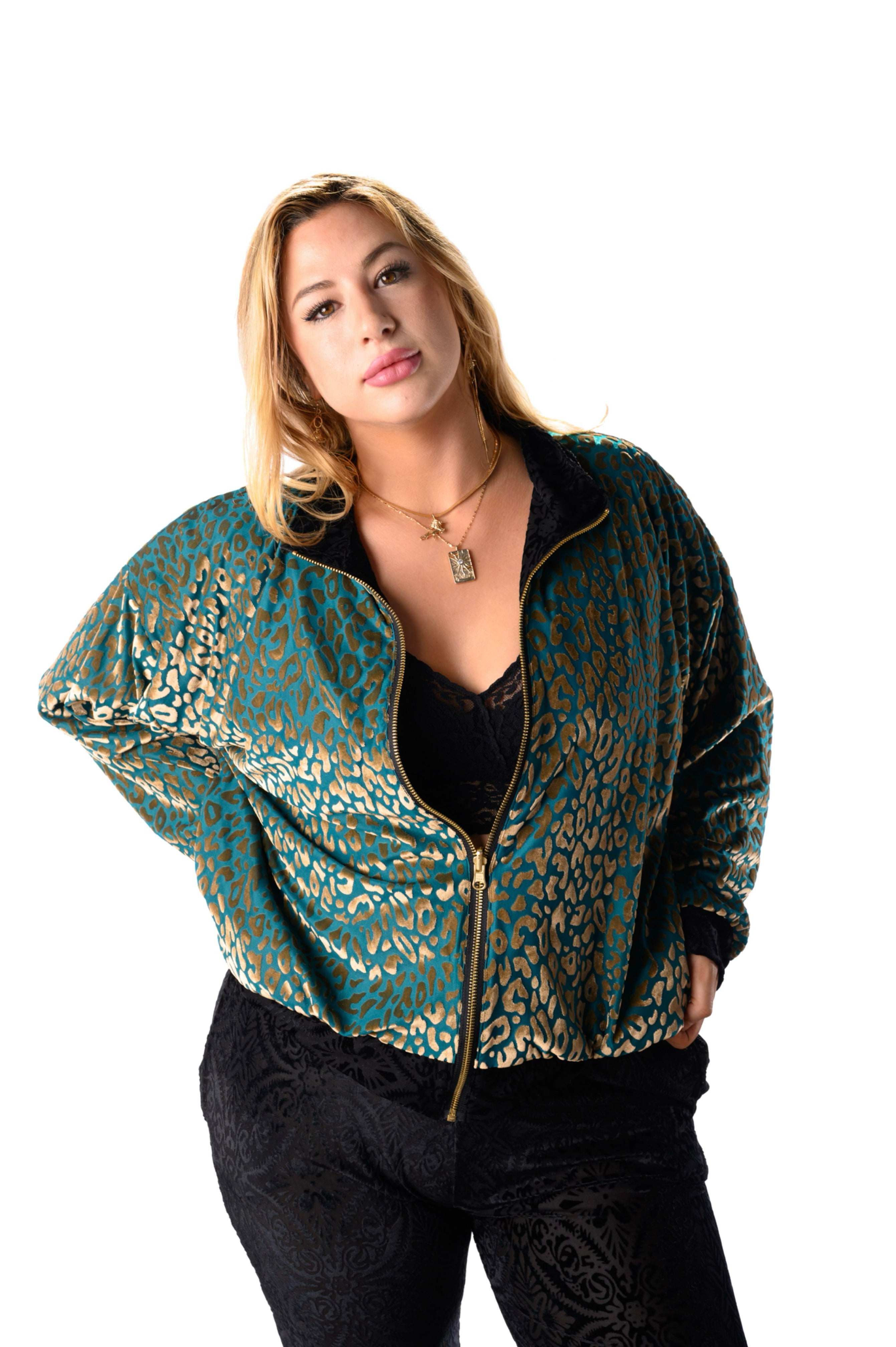 Reversible Burnout Bomber Turquoise/Black Unisex – Radiant1Robes