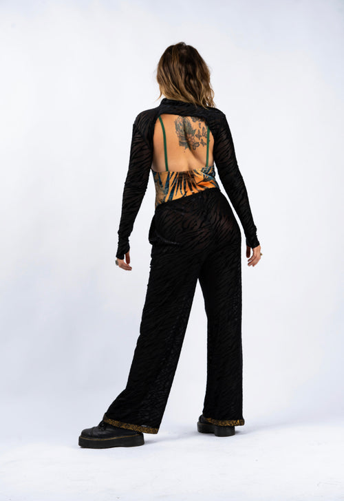 Outfit, fashion, festival fashion, matching set, top, designer clothing, fashion trends, bodysuit, cheetah print bodysuit, shrug, top pant set, pant suit, designer clothing, festival outfit, festival wear, rave wear, festival clothing, festival kimono, festival robe, resort wear, lounge wear, animal print jacket, animal print pants