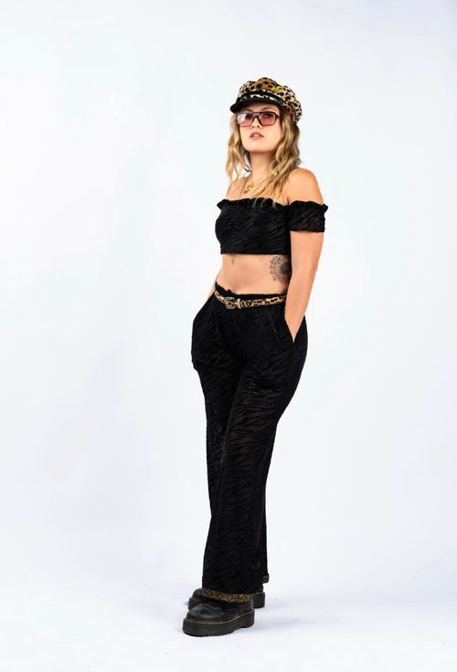 Cosmic Crop and Flowy Pant Set