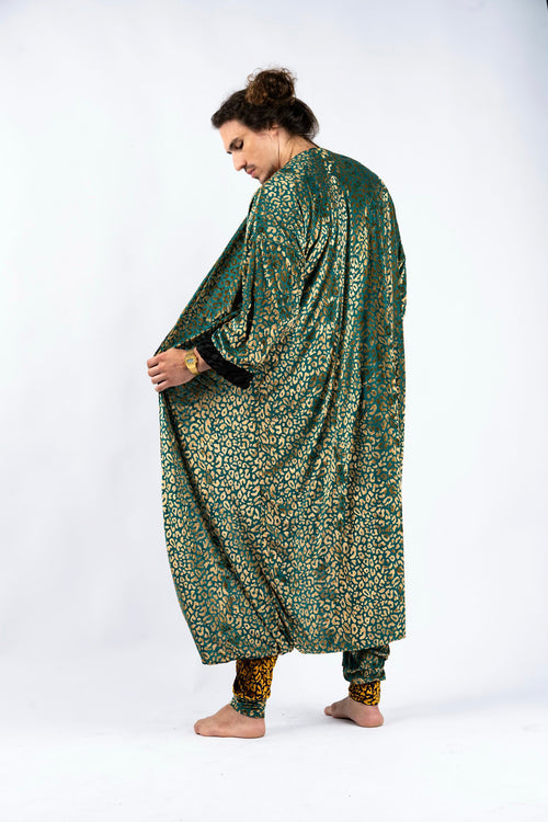 Animalia Robe, Duster, Kimono, festival kimono, festival robe, leopard print kimono, leopard print robe, reversible robe, velvet robe, velvet kimono, burnout velvet robe, burnout velvet duster