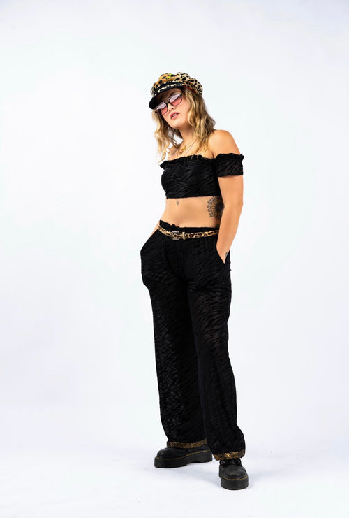 Cosmic Crop and Flowy Pant Set