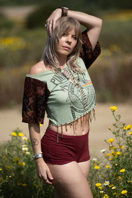 Rainbow Floyd Upcycle Top