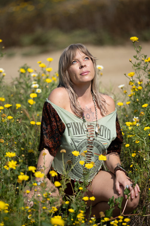 Rainbow Floyd Upcycle Top