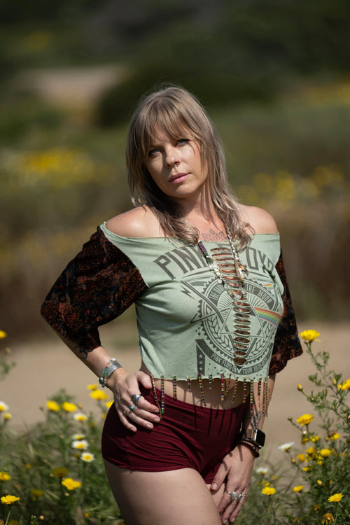 Rainbow Floyd Upcycle Top