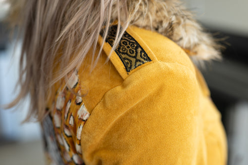 Upcycled Suede Butterfly Jacket