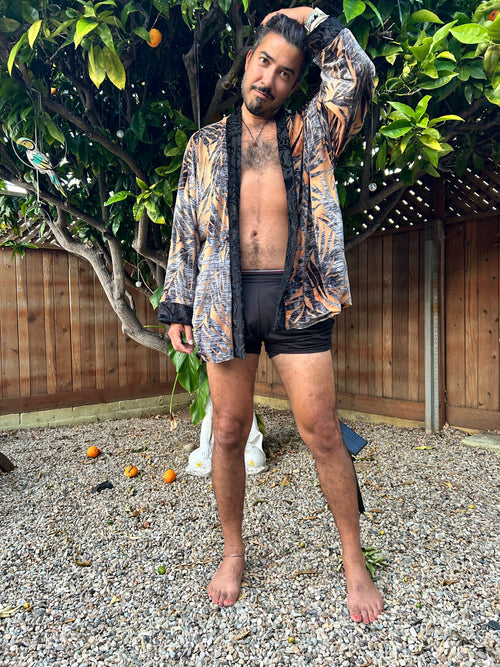 fashion, outfits, festival fashion, jacket pant set, unisex clothing, reversible jacket,  matching set, joggers, designer clothing, sexy robe, bathrobe, velvet robe