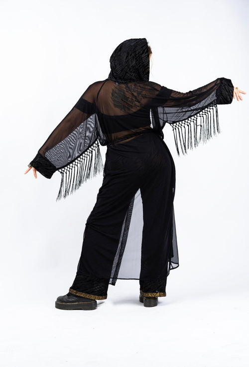 Outfit, fashion, festival fashion, Joggers, animal print, velvet track suit, leopard track suit, cheetah track suit, kimono, robe, sheer robe, white sheer robe, designer clothing, festival outfit, festival wear, rave wear, festival clothing, festival kimono, festival robe, resort wear, lounge wear, animal print jacket, animal print pants, festival robe, resort wear, lounge wear, animal print jacket, animal print pants, kimono jacket, festival jacket, tropical jacket, velvet jacket, festival kaftan