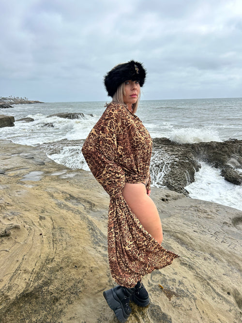 animal print robe, cheetah print kimono, festival kimono, festival robe, cheetah print robe, animal print kimono, hooded robe, festival outfit, festival fashion, handmade robe, handmade kimono, fashion outfit