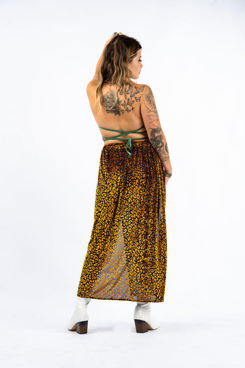 Outfit, fashion, festival fashion, matching set, top, designer clothing, fashion trends, skirt top set, comfy lounge set, maxi skirt, cheetah skirt, leopard print skirt, flowy skirt, animal print skirt