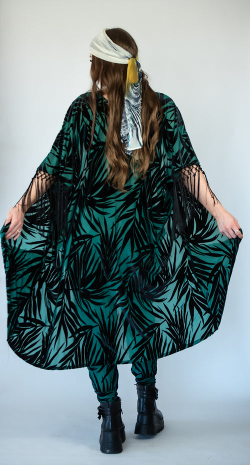 Fashion, fashion outfits, festival fashion, matching set, jogger kimono set, kimono, green kimono, emerald kimono, leaf print joggers, festival joggers, designer, designer brand, handmade, fashion, outfits, festival fashion, jacket pant set, unisex clothing, reversible jacket,  matching set, joggers, designer clothing, festival outfit, festival wear, rave wear, festival clothing, festival kimono, festival robe, resort wear, lounge wear, animal print jacket, animal print pants 