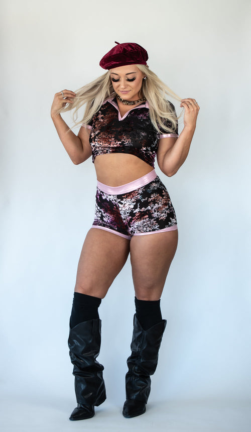 polo shirt, cropped floral tee, floral shirt, floral top, floral set, matching set, festival fashion, festival fit, velvet tee, velvet crop top, velvet shorts, velvet booty shorts, fashion outfit, pink top, cherry blossom top, velvet set, fashion, outfits, festival fashion, jacket pant set, unisex clothing, reversible jacket,  matching set, joggers, designer clothing, festival outfit, festival wear, rave wear, festival clothing, festival kimono, festival robe, resort wear, lounge wear, animal print jacket, 