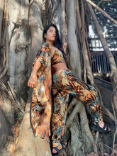 Load image into Gallery viewer, Burn Velvet Leaf Kimono
