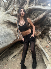 Load image into Gallery viewer, Burn Velvet Black Mesh Joggers
